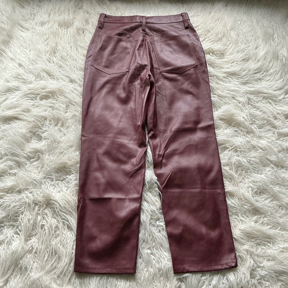 Madewell The Perfect Vintage Straight Jean: Faux Leather Edition - Picture 5 of 5